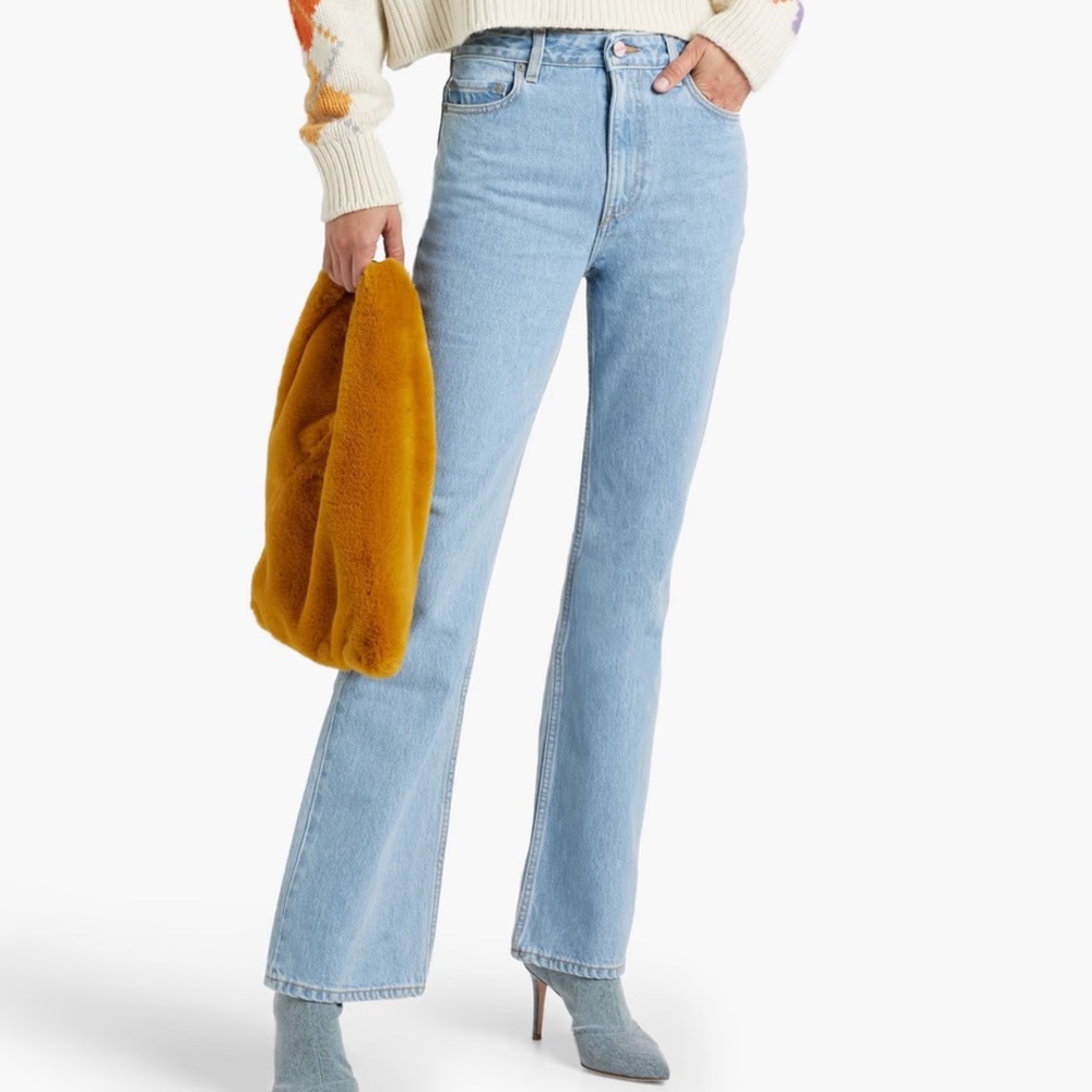 NWT Ganni Betsy high rise flare jeans